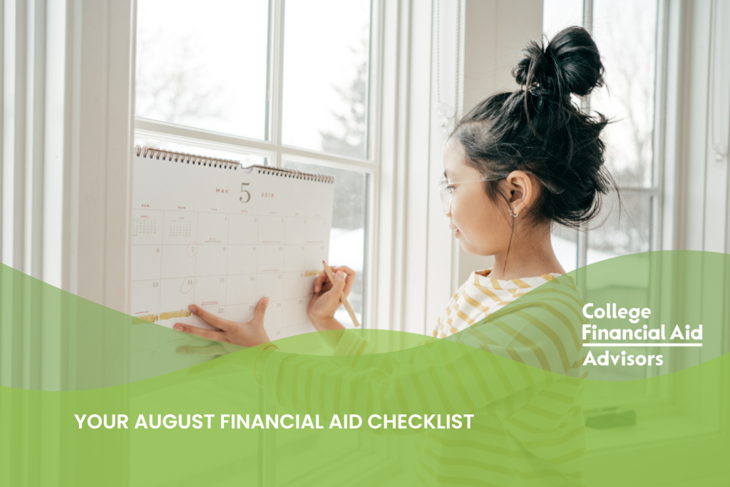 Your August Financial Aid Checklist
